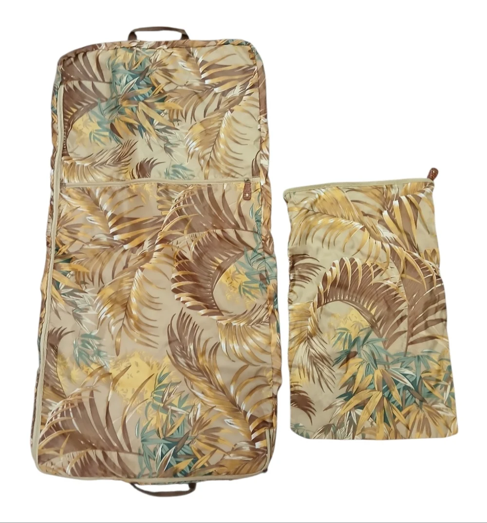 Tommy Bahama Garment Bag & Shoe Bag Palm Tropical